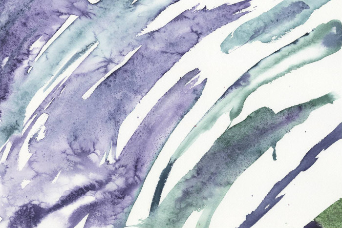 Purple and blue brushstroke painting by artist Julie Silver