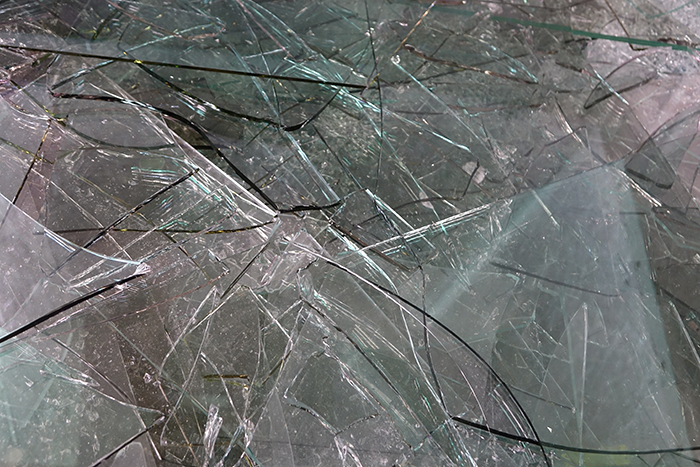 an image of a broken sheet of glass