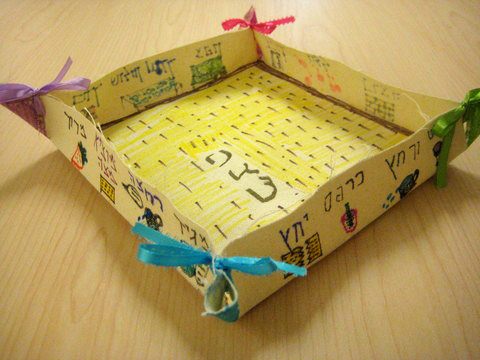 Matzah holder family activity for the Jewish holiday of Passover or Pesach