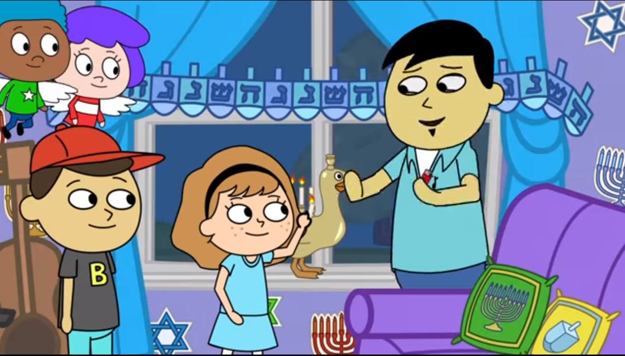 Shaboom! characters celebrate the Jewish holiday of Hanukkah