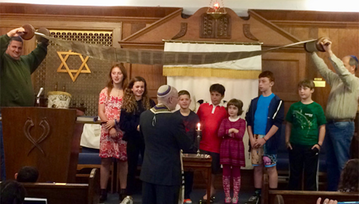 children during a consecration ritual