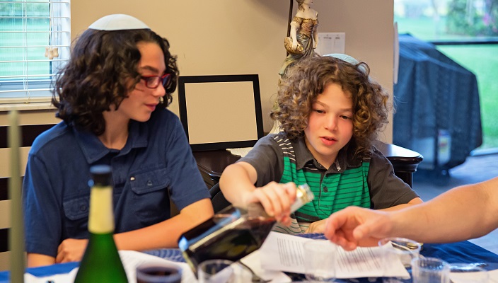 kids at a seder