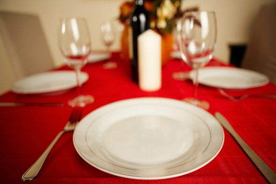table setting for Thanksgiving