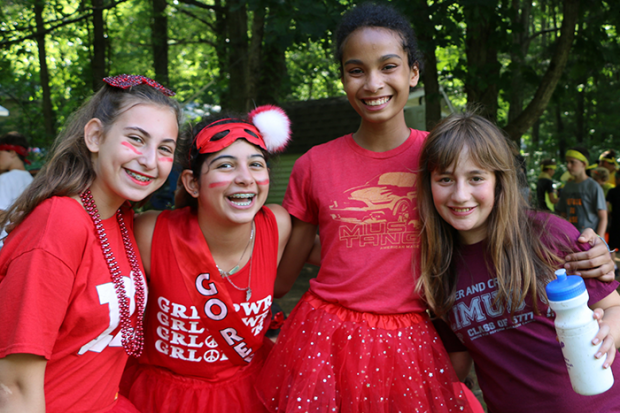 campers enjoying color war at Camp Eisner